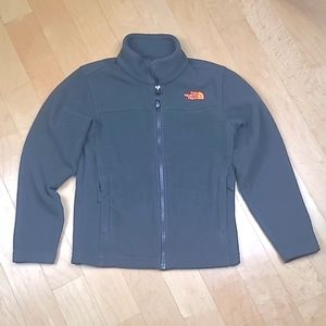 The North Face Boys Fleece Zip Up- Smoke Gray size S